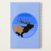 Bugling Elk in Winter - Originele Wilde Kunst Planner (Achterkant)