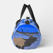 Bugling Elk in Winter - Originele Wilde Kunst Plunjezak (Rechts)