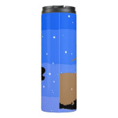 Bugling Elk in Winter - Originele Wilde Kunst Thermosbeker (Achterkant)