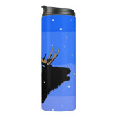 Bugling Elk in Winter - Originele Wilde Kunst Thermosbeker (Geroteerd rechts)