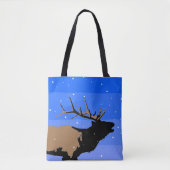 Bugling Elk in Winter - Originele Wilde Kunst Tote Bag (Voorkant)