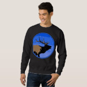 Bugling Elk in Winter - Originele Wilde Kunst Trui (Voorkant volledig)