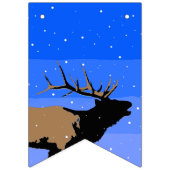 Bugling Elk in Winter - Originele Wilde Kunst Vlaggetjes (Derde vlag)