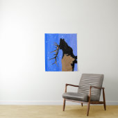 Bugling Elk in Winter - Originele Wilde Kunst Wandkleed (In situ)