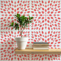 Bugs and Beetles patroon rood op blauw