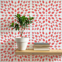 Bugs and Beetles patroon rood op blauw