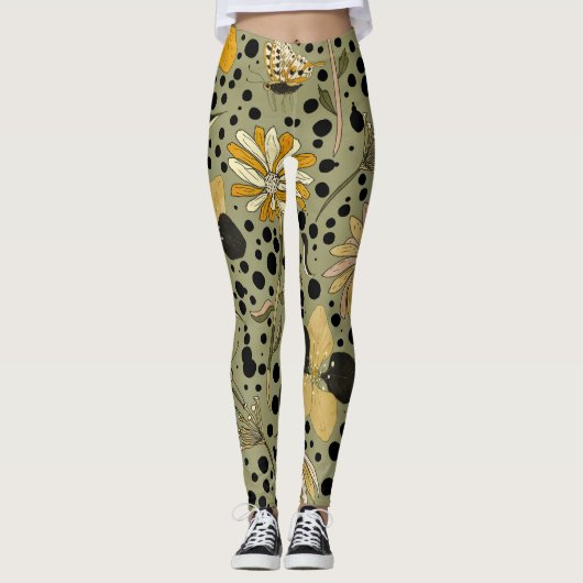Bugs and Flowers  Leggings (Voorkant)