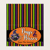 Bugs And Hisses Halloween Zakje Sluiting Visitekaartje (Buitenkant ongevouwen)