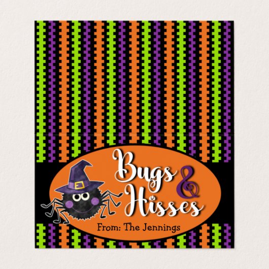 Bugs And Hisses Halloween Zakje Sluiting Visitekaartje (Buitenkant ongevouwen)