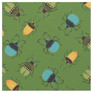 Bugs Beetles Mid Century Mod Cute Stof