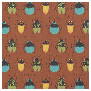 Bugs Beetles Mid Century Mod Cute Stof
