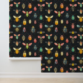Bugs & Bijen Kleurrijk Insect Collectie Patroon Behang