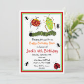 Bugs Birthday Invitations Kaart (Staand voorkant)