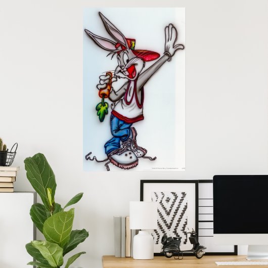 BUGS BUNNY™ Airbrush Poster (Thuiskantoor)