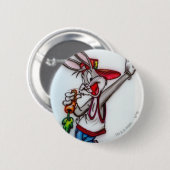 BUGS BUNNY™ Airbrush Ronde Button 5,7 Cm (Voorkant /achterkant)
