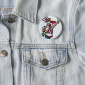 BUGS BUNNY™ Airbrush Ronde Button 5,7 Cm (In situ)