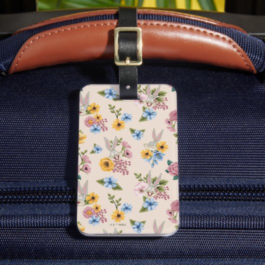 BUGS BUNNY™ Bloem Borduurpatroon Bagagelabel (Voorkant Insitu 2)