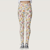 BUGS BUNNY™ Bloem Borduurpatroon Leggings (Voorkant)