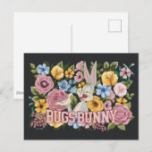 Bugs Bunny™ Bloemengeborduurd Grafisch Briefkaart (Voorkant / Achterkant)