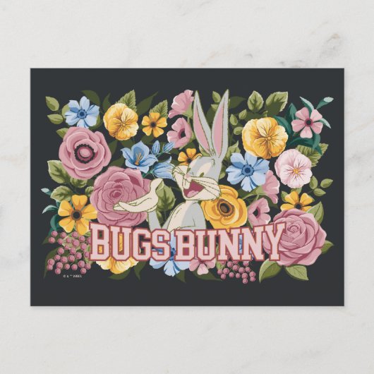 Bugs Bunny™ Bloemengeborduurd Grafisch Briefkaart (Voorkant)