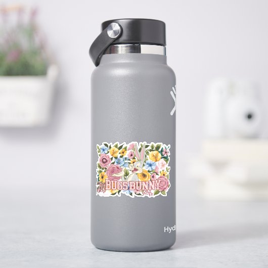 Bugs Bunny™ Bloemengeborduurd Grafisch Sticker (HydroFlask)