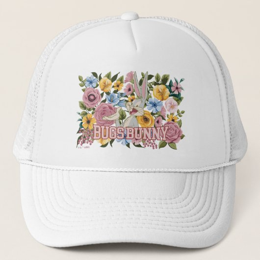 BUGS BUNNY™ Bloemengeborduurd Grafisch Trucker Pet (Voorkant)