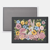 BUGS BUNNY™ Bloemrijke Borduurwerk Grafische Magneet (Voorkant / Achterkant)