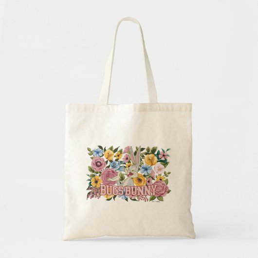 BUGS BUNNY™ Borduurwerk Bloem Grafiek Tote Bag (Voorkant)