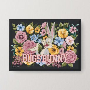 BUGS BUNNY™ Borduurwerk Bloem Grafisch Button
