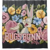 BUGS BUNNY™ Borduurwerk Bloem Grafisch Douchegordijn (Voorkant)