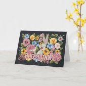 BUGS BUNNY™ Borduurwerk Bloem Grafisch Kaart (Gele Bloem)