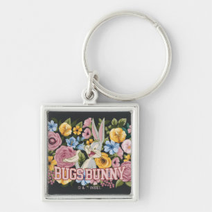 BUGS BUNNY™ Borduurwerk Bloem Grafisch Sleutelhanger