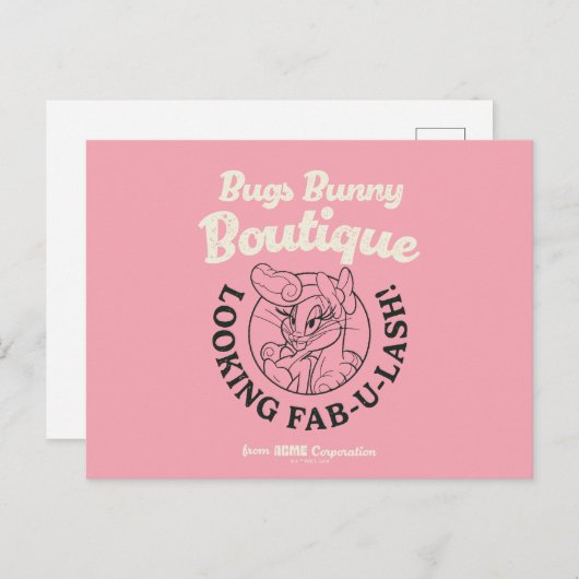 BUGS BUNNY™ Boutique - een blik op Fab-U-Lash! Briefkaart (Voorkant / Achterkant)
