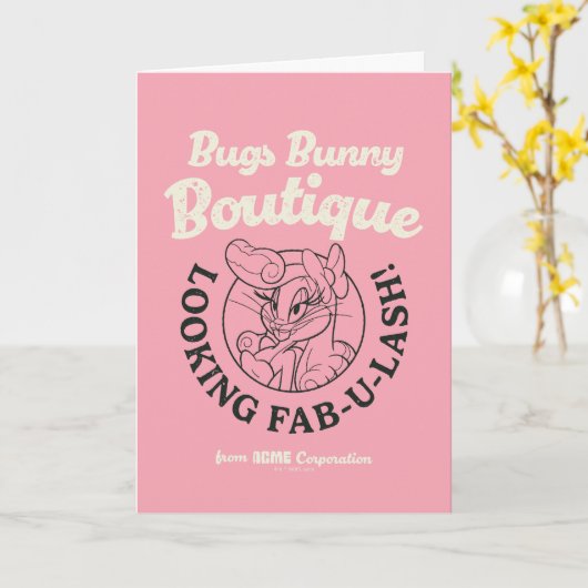 BUGS BUNNY™ Boutique - een blik op Fab-U-Lash! Kaart (Gele Bloem)