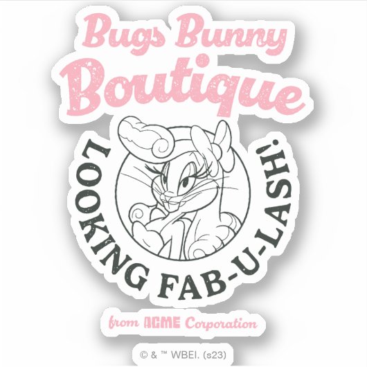 BUGS BUNNY™ Boutique - een blik op Fab-U-Lash! Sticker (Voorkant)