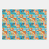 BUGS BUNNY BOUWDERS™| Patroon TR tekens Inpakpapier Vel (Voorkant 3)