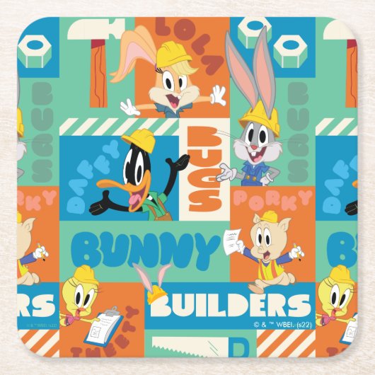 BUGS BUNNY BOUWDERS™| Patroon TR tekens Kartonnen Onderzetters (Voorkant)