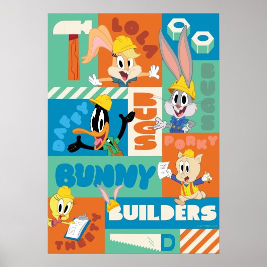 BUGS BUNNY BOUWDERS™| Patroon TR tekens Poster (Voorkant)