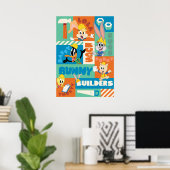 BUGS BUNNY BOUWDERS™| Patroon TR tekens Poster (Thuiskantoor)