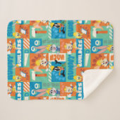 BUGS BUNNY BOUWDERS™| Patroon TR tekens Sherpa Deken (Voorkant (horizontaal))