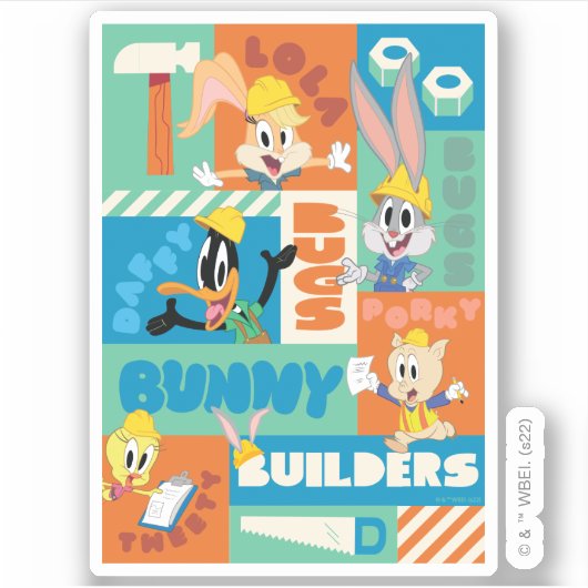 BUGS BUNNY BOUWDERS™| Patroon TR tekens Sticker (Voorkant)