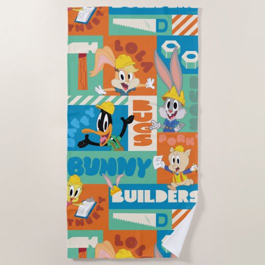 BUGS BUNNY BOUWDERS™| Patroon TR tekens Strandlaken (Voorkant)