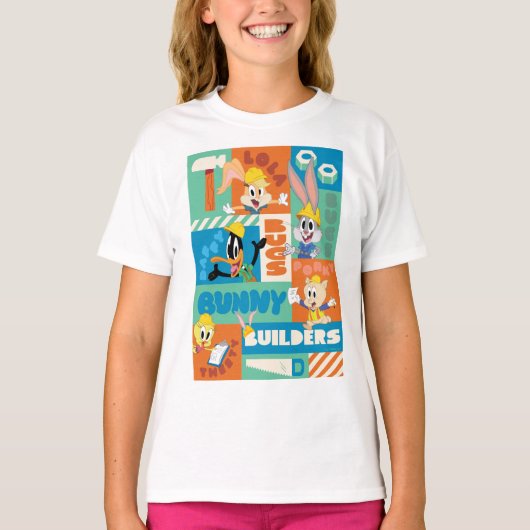 BUGS BUNNY BOUWDERS™| Patroon TR tekens T-shirt (Voorkant)