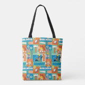 BUGS BUNNY BOUWDERS™| Patroon TR tekens Tote Bag (Achterkant)