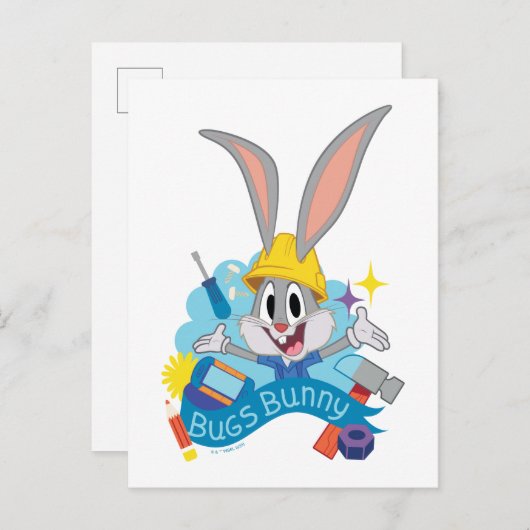 BUGS BUNNY BUILDER™| BUGS BUNNY™ Character Art Briefkaart (Voorkant / Achterkant)