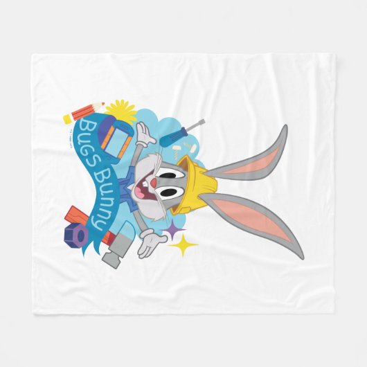 BUGS BUNNY BUILDER™| BUGS BUNNY™ Character Art Fleece Deken (Voorkant (Horizontaal))