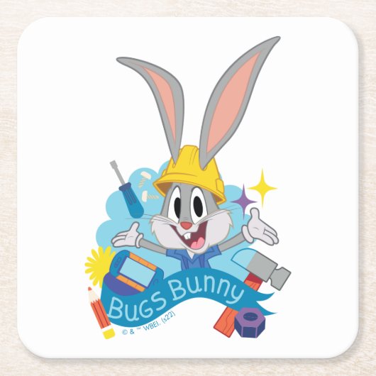 BUGS BUNNY BUILDER™| BUGS BUNNY™ Character Art Kartonnen Onderzetters (Voorkant)