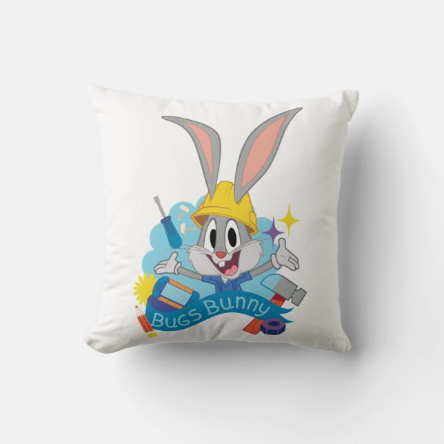 BUGS BUNNY BUILDER™| BUGS BUNNY™ Character Art Kussen (Voorkant)