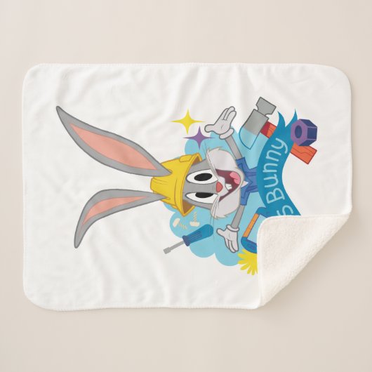 BUGS BUNNY BUILDER™| BUGS BUNNY™ Character Art Sherpa Deken (Voorkant (horizontaal))