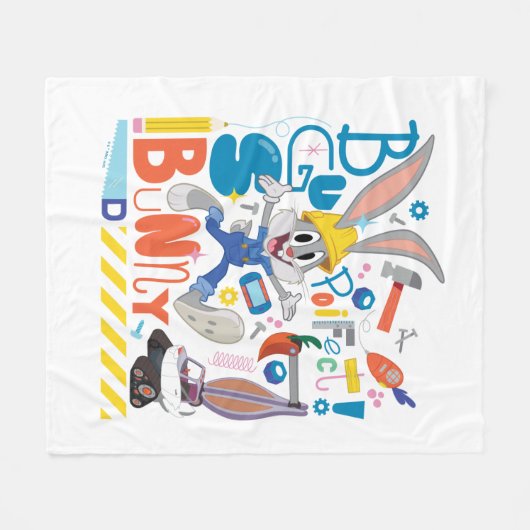 BUGS BUNNY BUILDER™| BUGS BUNNY™-werkmiddelen Fleece Deken (Voorkant (Horizontaal))